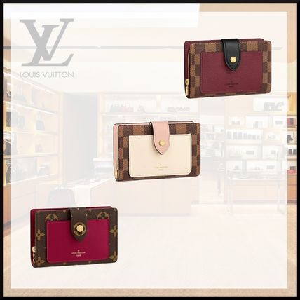 Louis Vuitton Monogram Leather Logo Folding Wallets N60380 N60381 M69433 