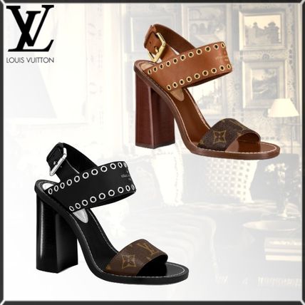 Louis Vuitton MONOGRAM 2020 SS Monogram Casual Style Block Heels Elegant Style 1A6425 1A642K 