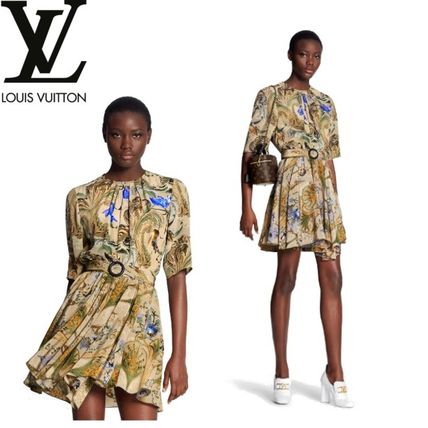Louis Vuitton Floral Printed Dress 1A7T2J 
