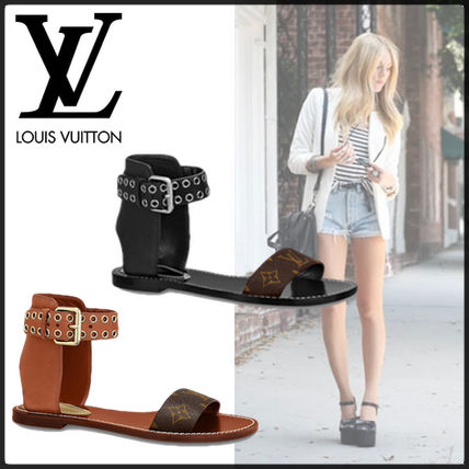 Louis Vuitton MONOGRAM 2020 SS Monogram Casual Style Leather Elegant Style Logo Sandals 