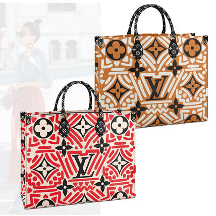 Louis Vuitton 2020 21AW Monogram Blended Fabrics A4 Leather Office Style 