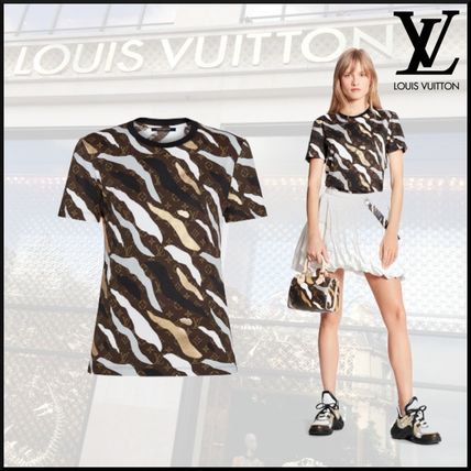 Louis Vuitton Short Street Style Cotton Short Sleeves Logo Cropped 1A7TLX 
