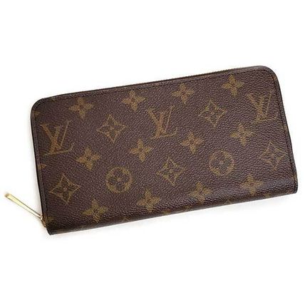 Louis Vuitton ZIPPY WALLET Monogram Unisex Blended Fabrics Bi color Leather 