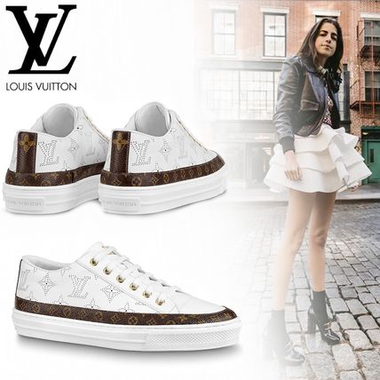 Louis Vuitton MONOGRAM Monogram Rubber Sole Casual Style Leather Logo
