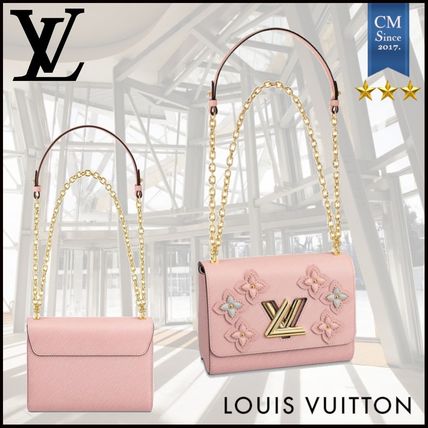 Louis Vuitton TWIST 2020 SS Flower Patterns 2WAY Chain Leather Crossbody Logo 