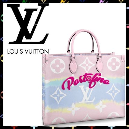Louis Vuitton 2020 SS Monogram Casual Style 2WAY Leather Elegant Style Logo Totes M45187 