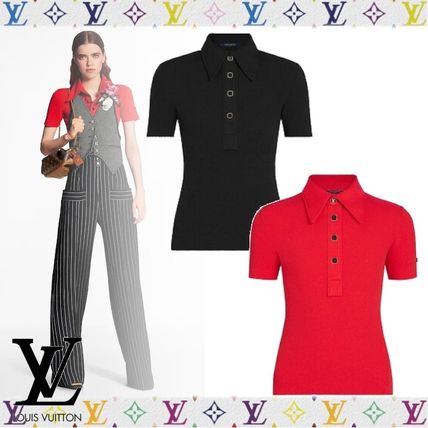 Louis Vuitton 2020 SS Short Casual Style Plain Short Sleeves Logo Cropped 1A7T6U 1A7T71 