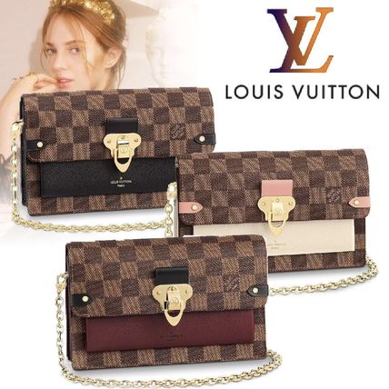 Louis Vuitton 2019 20AW Calfskin Leather Chain Wallet Long Wallets 