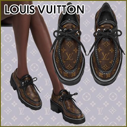Louis Vuitton Monogram Casual Style Block Heels Logo 1A5SSB 