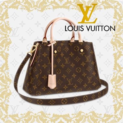 Louis Vuitton MONTAIGNE Monogram Leather Shoulder Bags 