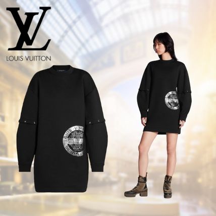 Louis Vuitton 2020 SS Short Casual Style Flared Plain Cotton High Neck 1A61FU 1A61FT  1A61FS  1A61FR 