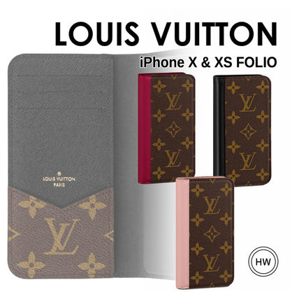 Louis Vuitton MONOGRAM Monogram Leather Logo Smart Phone Cases M68685 M68687 M68686 