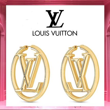Louis Vuitton Party Style 22K Gold Bridal Metallic Earrings M64288 