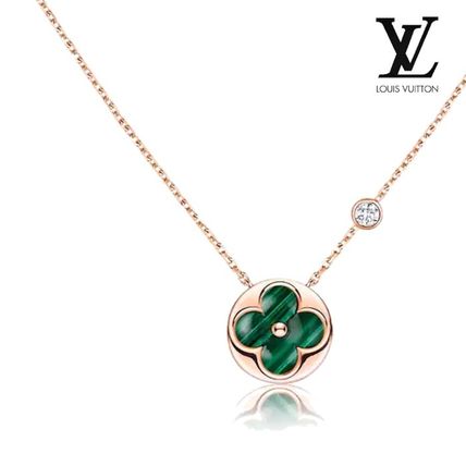 Louis Vuitton Color Blossom Bb Sun Pendant Pink Gold Malachite And Diamond Q93619 
