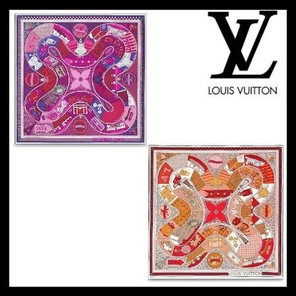 Louis Vuitton Monogram Silk Street Style Knit  Fur Scarves M70783 M70781 