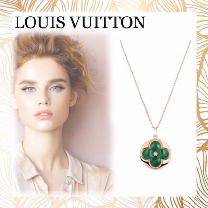 Louis Vuitton 18K Gold Elegant Style Necklaces  Pendants 