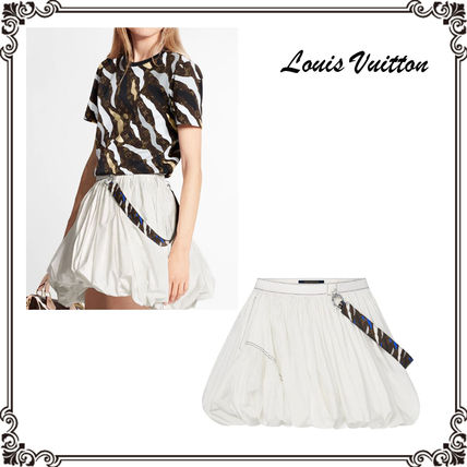 Louis Vuitton 2020 SS Flared Skirts Short Plain Cotton Mini Skirts 