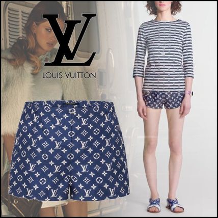 Louis Vuitton MONOGRAM Short Monogram Casual Style Silk Logo Shorts 1A7SFG 