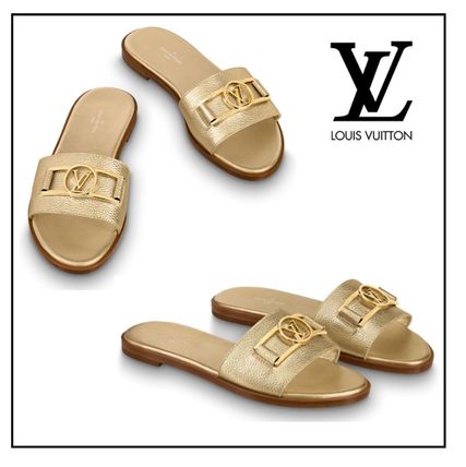 Louis Vuitton Casual Style Blended Fabrics Leather Elegant Style Logo 