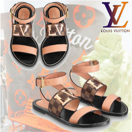 Louis Vuitton Casual Style Plain Leather Logo Sandals 1A5LUN 