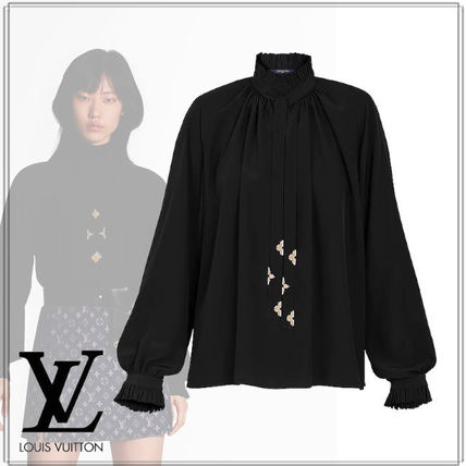 Louis Vuitton 2020 21AW Silk Long Sleeves Plain Party Style Office Style 1A67HD1A67HE 