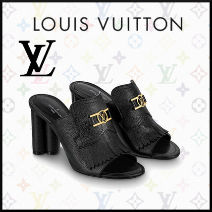 Louis Vuitton 2020 21AW Open Toe Casual Style Blended Fabrics Plain Leather 1A85V5 