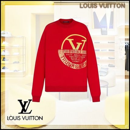 Louis Vuitton Crew Neck Long Sleeves Plain Medium Logo 1A83N8 