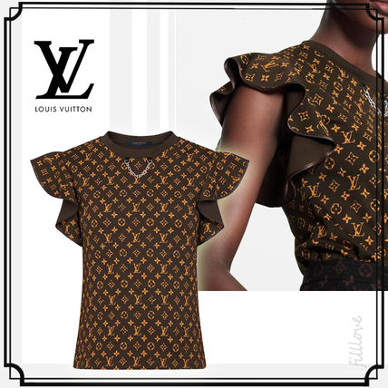 Louis Vuitton MONOGRAM 2020 21AW Crew Neck Monogram Blended Fabrics Sleeveless Street Style 