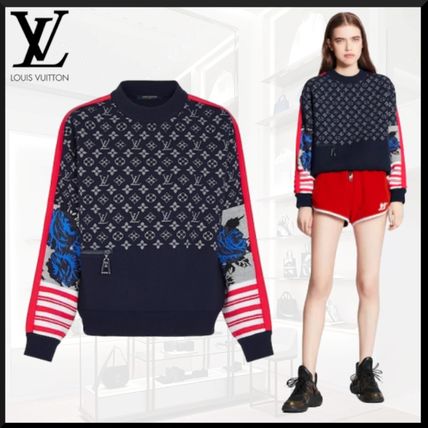 Louis Vuitton MONOGRAM 2020 21AW Stripes Flower Patterns Monogram Casual Style Wool Cashmere 1A83IT 