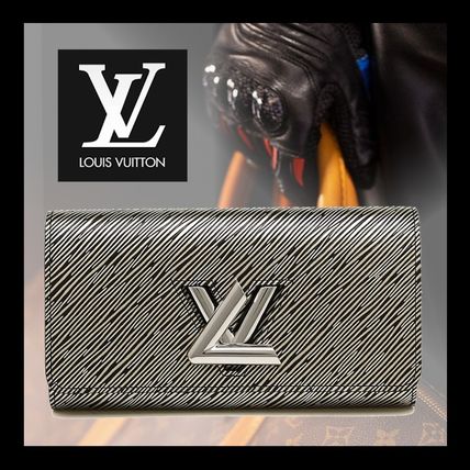 Louis Vuitton Leather Folding Wallet Long Wallets 