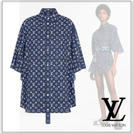 Louis Vuitton 2020 SS Monogram Casual Style Cotton Long Short Sleeves Logo 