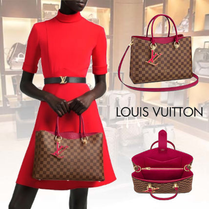 Louis Vuitton DAMIER Other Plaid Patterns Casual Style Canvas 2WAY Leather N40052 