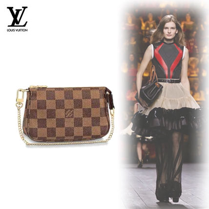 Louis Vuitton DAMIER Leather Pouches  Cosmetic Bags N58009 