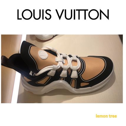 Louis Vuitton Platform Rubber Sole Casual Style Platform  Wedge Sneakers 1A7TVY 