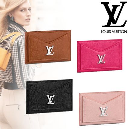 Louis Vuitton LOCKME 2019 20AW Unisex Calfskin Plain Card Holders M68610 M68556 M68555 M68611 