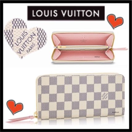 Louis Vuitton DAMIER AZUR 2016 SS Canvas Bi color Long Wallets 