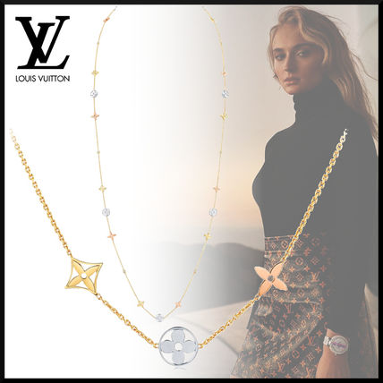 Louis Vuitton 2020 SS Casual Style Flower Chain Party Style 18K Gold Elegant Style Q94191 