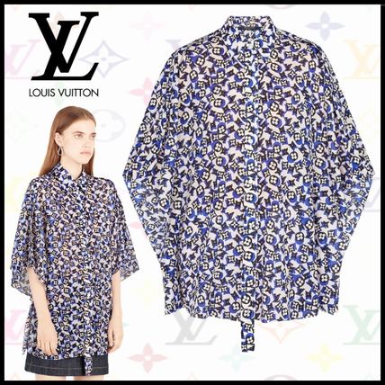 Louis Vuitton MONOGRAM 2018 SS Monogram Casual Style Dolman Sleeves Cotton Long 