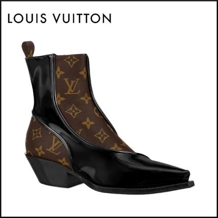 Louis Vuitton 2020 21AW Monogram Casual Style Plain Leather Block Heels 1A8D0E 