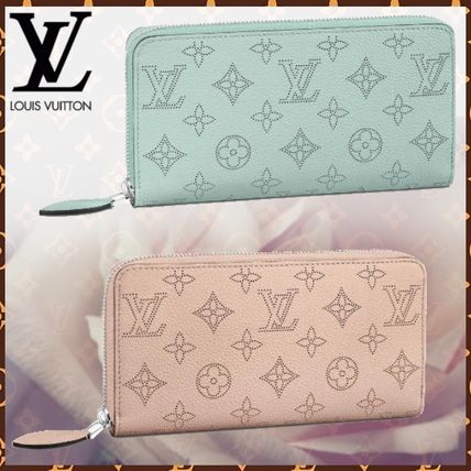 Louis Vuitton ZIPPY WALLET Monogram Blended Fabrics Bi color Leather Long Wallet 