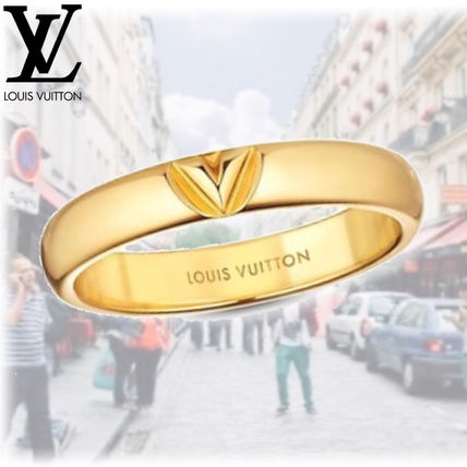 Louis Vuitton Casual Style Initial Party Style 18K Gold Office Style Q9O60A 