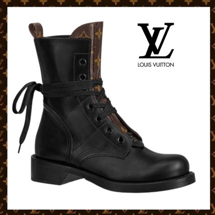 Louis Vuitton 2020 21AW Leather Logo Boots Boots 1A7WI1 