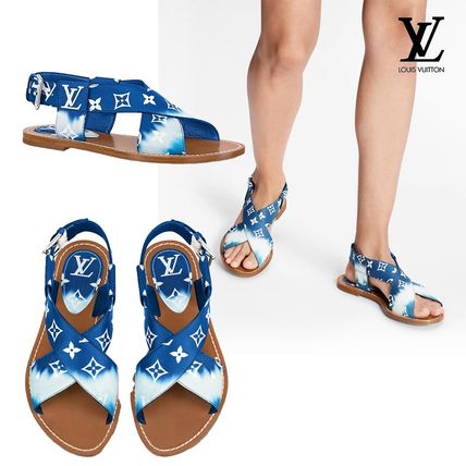 Louis Vuitton 2020 21AW Open Toe Casual Style Blended Fabrics Handmade Elegant Style 
