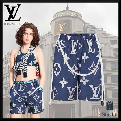 Louis Vuitton MONOGRAM 2020 SS Monogram Casual Style Nylon Medium Logo Shorts 1A7SFA 