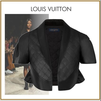 Louis Vuitton 2020 Cruise Short Blended Fabrics Plain Leather Elegant Style Jackets 