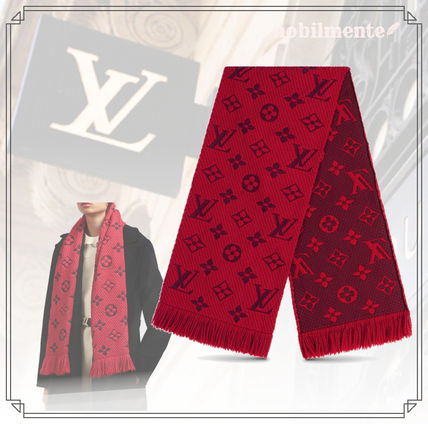 Louis Vuitton MONOGRAM Knit  Fur Scarves M72432 
