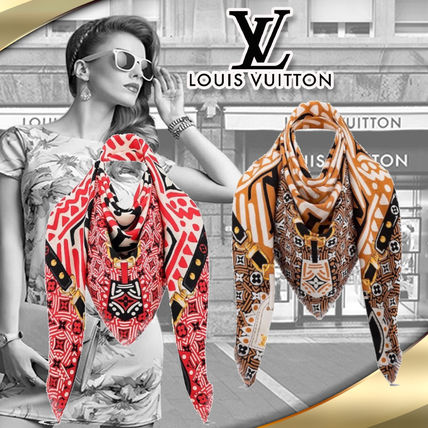Louis Vuitton 2020 21AW Knit  Fur Scarves M76481 M76482 