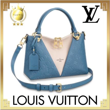 Louis Vuitton MONOGRAM EMPREINTE 2020 SS Monogram Casual Style Canvas A4 2WAY Bi color Plain Leather 