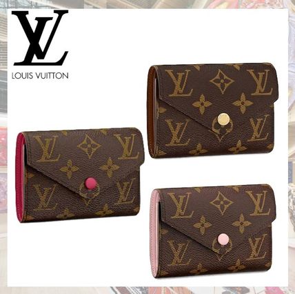 Louis Vuitton MONOGRAM Monogram Canvas Leather Folding Wallet Logo Folding Wallets M62360 M41938 M62472 