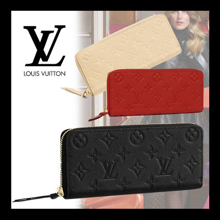Louis Vuitton MONOGRAM EMPREINTE Monogram Plain Long Wallet Logo Long Wallets 